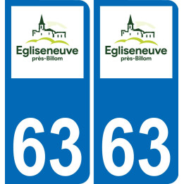 63 Égliseneuve-près-Billom wappen aufkleber typenschild aufkleber stadt