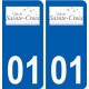 01 Sainte-Croix logo ville autocollant plaque sticker