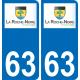 63 La Roche-Noire stemma adesivo piastra adesivi città