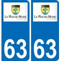 63 La Roche-Noire logo autocollant plaque stickers ville
