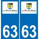 63 La Roche-Noire wappen aufkleber typenschild aufkleber stadt