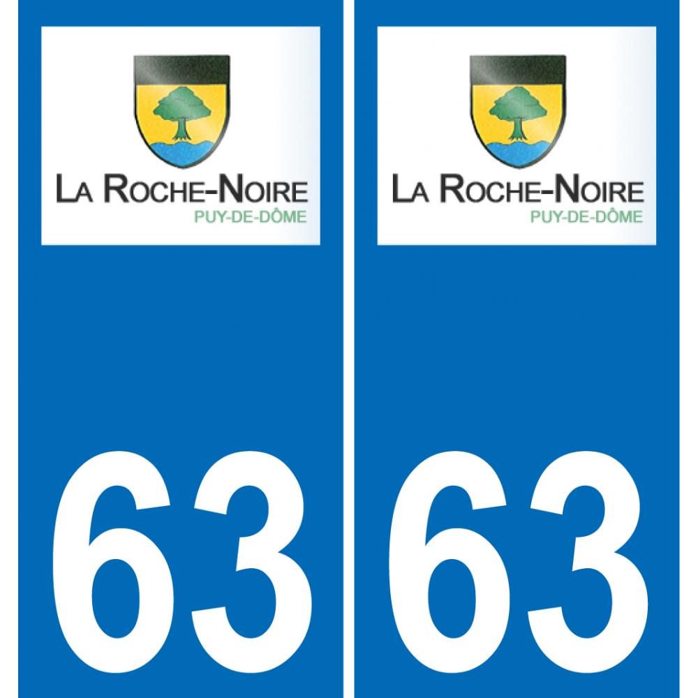 63 La Roche-Noire coat of arms sticker plate stickers city