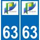 63 Les Ancizes-Comps logo autocollant plaque stickers ville