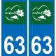 63 Ménétrol wappen aufkleber typenschild aufkleber stadt