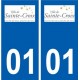 01 Sainte-Croix logo ville autocollant plaque sticker