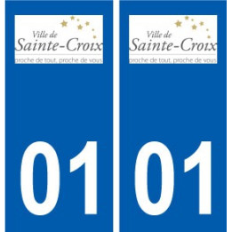01 Sainte-Croix logo ville autocollant plaque sticker
