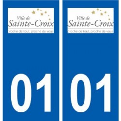 01 Sainte-Croix logo ville autocollant plaque sticker