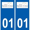 01 Sainte-Croix logo ville autocollant plaque sticker