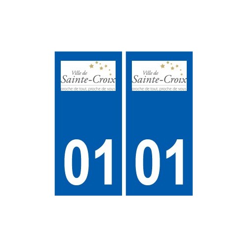 01 Sainte-Croix logo ville autocollant plaque sticker