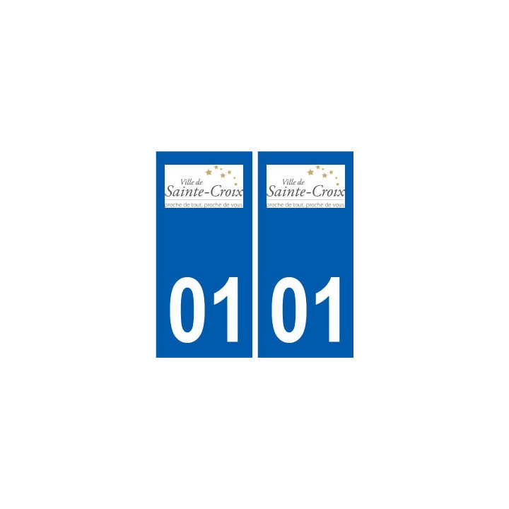 01 Sainte-Croix logo ville autocollant plaque sticker
