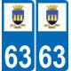 63 Saint-Amant-Tallende logo autocollant plaque stickers ville