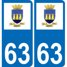63 Saint-Amant-Tallende wappen aufkleber typenschild aufkleber stadt