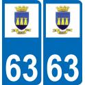 63 Saint-Amant-Tallende logo autocollant plaque stickers ville