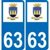 63 Saint-Amant-Tallende logo autocollant plaque stickers ville