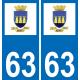 63 Saint-Amant-Tallende logo autocollant plaque stickers ville