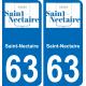 63 Saint-Nectaire coat of arms sticker plate stickers city