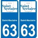 63 Saint-Nectaire logo autocollant plaque stickers ville
