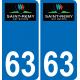 63 Saint-Rémy-sur-Durolle coat of arms sticker plate stickers city