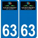 63 Saint-Rémy-sur-Durolle coat of arms sticker plate stickers city