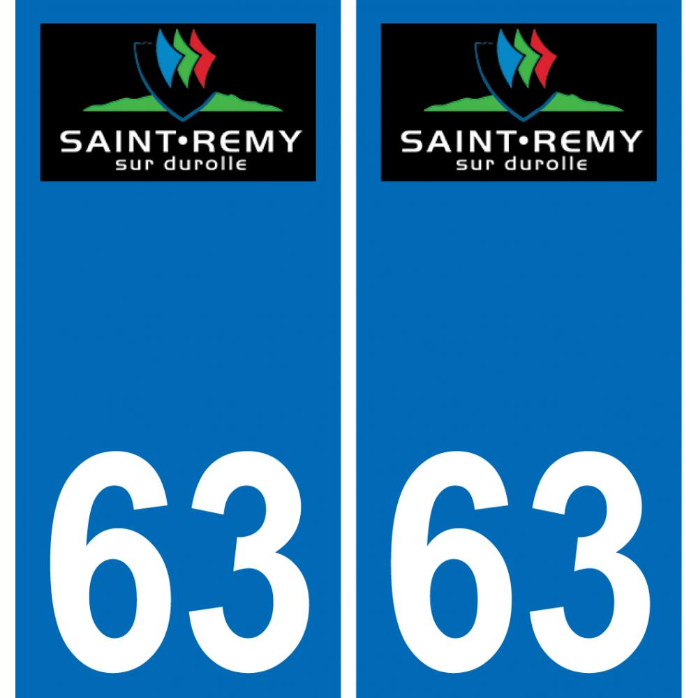 63 Saint-Rémy-sur-Durolle coat of arms sticker plate stickers city