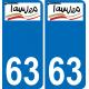 63 Tauves logo autocollant plaque stickers ville