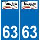 63 Tauves logo autocollant plaque stickers ville
