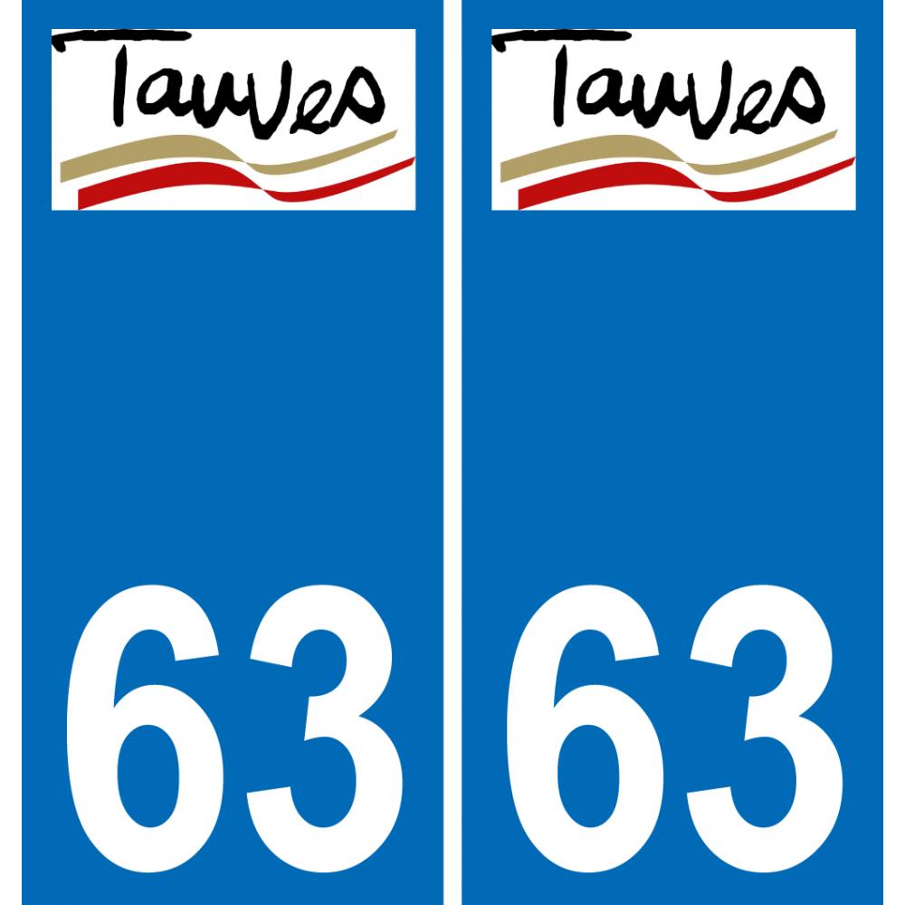 63 Tauves logo autocollant plaque stickers ville