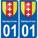 01 Sainte-Croix ville autocollant plaque sticker