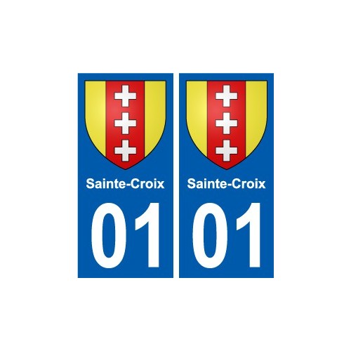 01 Sainte-Croix ville autocollant plaque sticker
