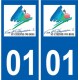 01 Saint-étienne-du-Bois logo ville autocollant plaque sticker