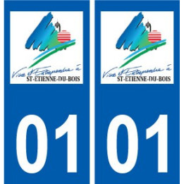01 Saint-étienne-du-Bois logo ville autocollant plaque sticker