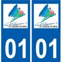 01 Saint-étienne-du-Bois logo ville autocollant plaque sticker