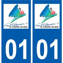01 Saint-étienne-du-Bois logo ville autocollant plaque sticker