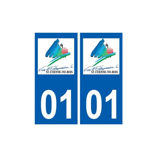 01 Saint-étienne-du-Bois logo ville autocollant plaque sticker