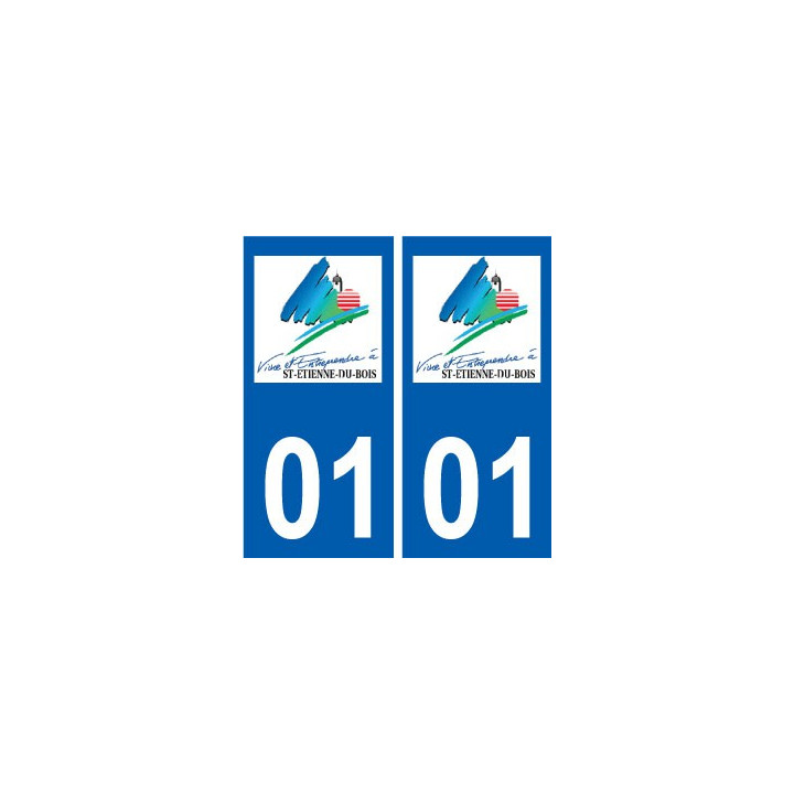 01 Saint-étienne-du-Bois logo ville autocollant plaque sticker