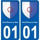 01 Saint-étienne-du-Bois ville autocollant plaque sticker