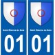 01 Saint-étienne-du-Bois ville autocollant plaque sticker