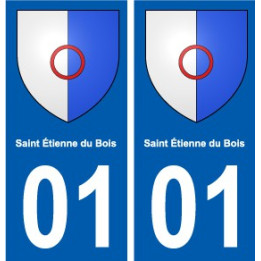 01 Saint-étienne-du-Bois ville autocollant plaque sticker