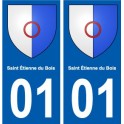 01 Saint-étienne-du-Bois ville autocollant plaque sticker