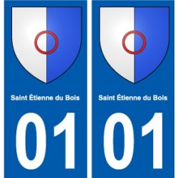 01 Saint-étienne-du-Bois ville autocollant plaque sticker