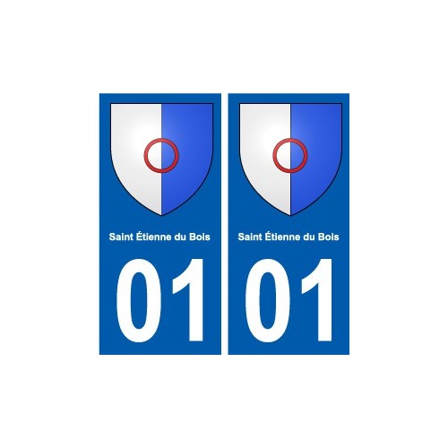 01 Saint-étienne-du-Bois ville autocollant plaque sticker