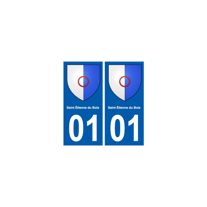 01 Saint-étienne-du-Bois ville autocollant plaque sticker