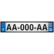 Lot de 4 autocollants bleu 22 COTES D'AMOR Drapeau Bretagne - F Europe nouvelles régions plaque immatriculation voiture sticker