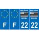 64 Pau logo sticker plate registration city