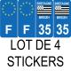 64 Pau logo adesivo piastra di registrazione city
