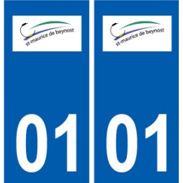 01 Saint-Maurice-de-Beynost logo ville autocollant plaque sticker
