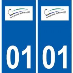 01 Saint-Maurice-de-Beynost logo ville autocollant plaque sticker