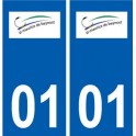 01 Saint-Maurice-de-Beynost logo ville autocollant plaque sticker
