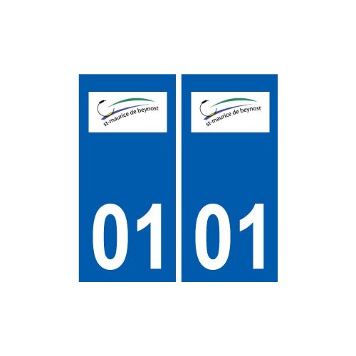 01 Saint-Maurice-de-Beynost logo ville autocollant plaque sticker