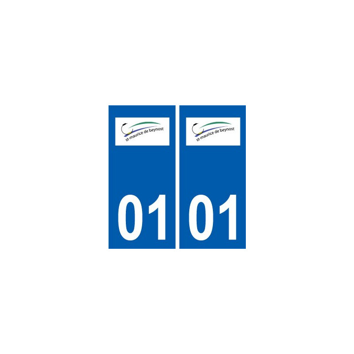 01 Saint-Maurice-de-Beynost logo ville autocollant plaque sticker